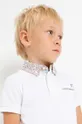 Παιδικά βαμβακερά μπλουζάκια πόλο Mayoral λευκό