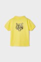 Детска памучна тениска с яка Mayoral 3154.5E.MINI жълт