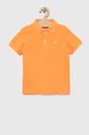 pomarańczowy United Colors of Benetton polo bawełniane dziecięce Chłopięcy