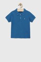 Dětská bavlněná polokošile United Colors of Benetton propínací modrá 3089G3008.P.SEASONAL