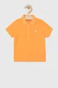 πορτοκαλί Παιδικά βαμβακερά μπλουζάκια πόλο United Colors of Benetton Για αγόρια