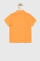 Παιδικά βαμβακερά μπλουζάκια πόλο United Colors of Benetton πορτοκαλί