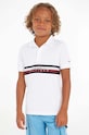 Tommy Hilfiger polo bawełniane dziecięce aplikacja biały KB0KB08157.PPYX