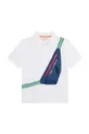 Παιδικά βαμβακερά μπλουζάκια πόλο Marc Jacobs λευκό
