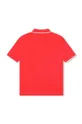 Παιδικά βαμβακερά μπλουζάκια πόλο BOSS κόκκινο