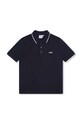 BOSS polo bawełniane dziecięce nadruk granatowy J25P26.114.150
