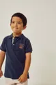Παιδικά βαμβακερά μπλουζάκια πόλο zippy σκούρο μπλε
