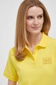 Bavlněné polo tričko United Colors of Benetton žlutá 3NKHD300A.35R