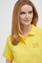 κίτρινο Βαμβακερό μπλουζάκι πόλο United Colors of Benetton