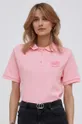 ροζ Βαμβακερό μπλουζάκι πόλο United Colors of Benetton Γυναικεία