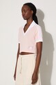 Odzież adidas polo Crop IP3757 różowy
