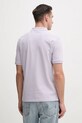 Bavlněné polo tričko HUGO 50466182 fialová SS25