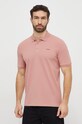 Odzież HUGO polo bawełniane 50466182 różowy