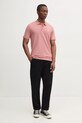 Bavlnené polo tričko HUGO 50466182 ružová SS25