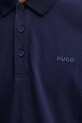 Βαμβακερό μπλουζάκι πόλο HUGO 50466182 μπλε