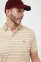 μπεζ Βαμβακερό μπλουζάκι πόλο Polo Ralph Lauren