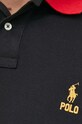 Βαμβακερό μπλουζάκι πόλο Polo Ralph Lauren 710913593 μαύρο