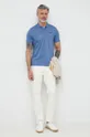 Βαμβακερό μπλουζάκι πόλο Calvin Klein μπλε