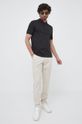 Βαμβακερό μπλουζάκι πόλο Calvin Klein K10K111201.PPYX μαύρο SS23