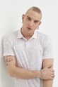 Abercrombie & Fitch polo wzorzyste różowy KI124.3093.618