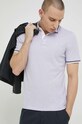 Jack & Jones polo bawełniane JJEPAULOS fioletowy 12136668.