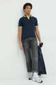 Jack & Jones polo bawełniane JJEPAULOS granatowy