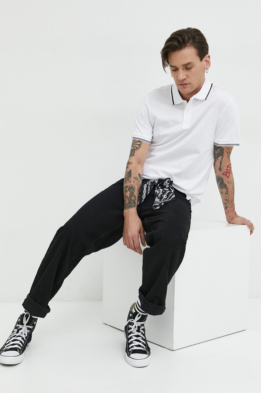 Jack & Jones polo bawełniane JJESTAR biały