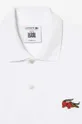 Βαμβακερό μπλουζάκι πόλο Lacoste x Netflix λευκό
