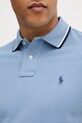 Бавовняне поло Polo Ralph Lauren 710842621 блакитний