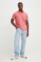 Πόλο με μείγμα με λινό Polo Ralph Lauren 710900790 ροζ SS24