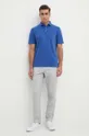 Polo Ralph Lauren póló vászonkeverékből kék