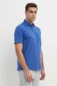 modrá Polo tričko s prímesou ľanu Polo Ralph Lauren