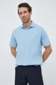 kék Polo Ralph Lauren póló vászonkeverékből