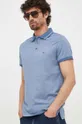 niebieski Tommy Hilfiger polo bawełniane