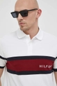 λευκό Βαμβακερό μπλουζάκι πόλο Tommy Hilfiger