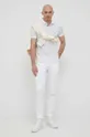 Βαμβακερό μπλουζάκι πόλο Tommy Hilfiger λευκό