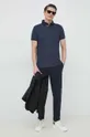 Βαμβακερό μπλουζάκι πόλο Tommy Hilfiger σκούρο μπλε