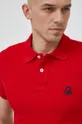 κόκκινο Βαμβακερό μπλουζάκι πόλο United Colors of Benetton