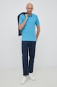 United Colors of Benetton polo bawełniane 3089J3179.1Y3 niebieski SS23
