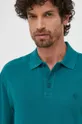 τιρκουάζ Βαμβακερό μπλουζάκι πόλο United Colors of Benetton