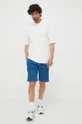 Βαμβακερό μπλουζάκι πόλο United Colors of Benetton λευκό