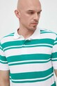 Хлопковое поло United Colors of Benetton зелёный 347BU3011.84B