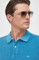 United Colors of Benetton polo bawełniane niebieski 3089U300Z.78Q