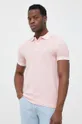 ροζ Βαμβακερό μπλουζάκι πόλο United Colors of Benetton