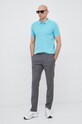 Joop! polo bawełniane Ambrosio 30037489 turkusowy SS24