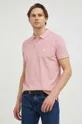 ροζ Βαμβακερό μπλουζάκι πόλο Wrangler Ανδρικά