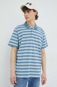 Wrangler polo bawełniane niebieski W7BPKF84Z