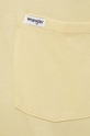 Βαμβακερό μπλουζάκι πόλο Wrangler W7BJK4Y36 κίτρινο