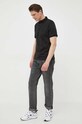 BOSS polo bawełniane 50486953 czarny SS23