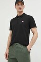Bavlněné polo tričko Tommy Jeans černá DM0DM16224.PPYX
